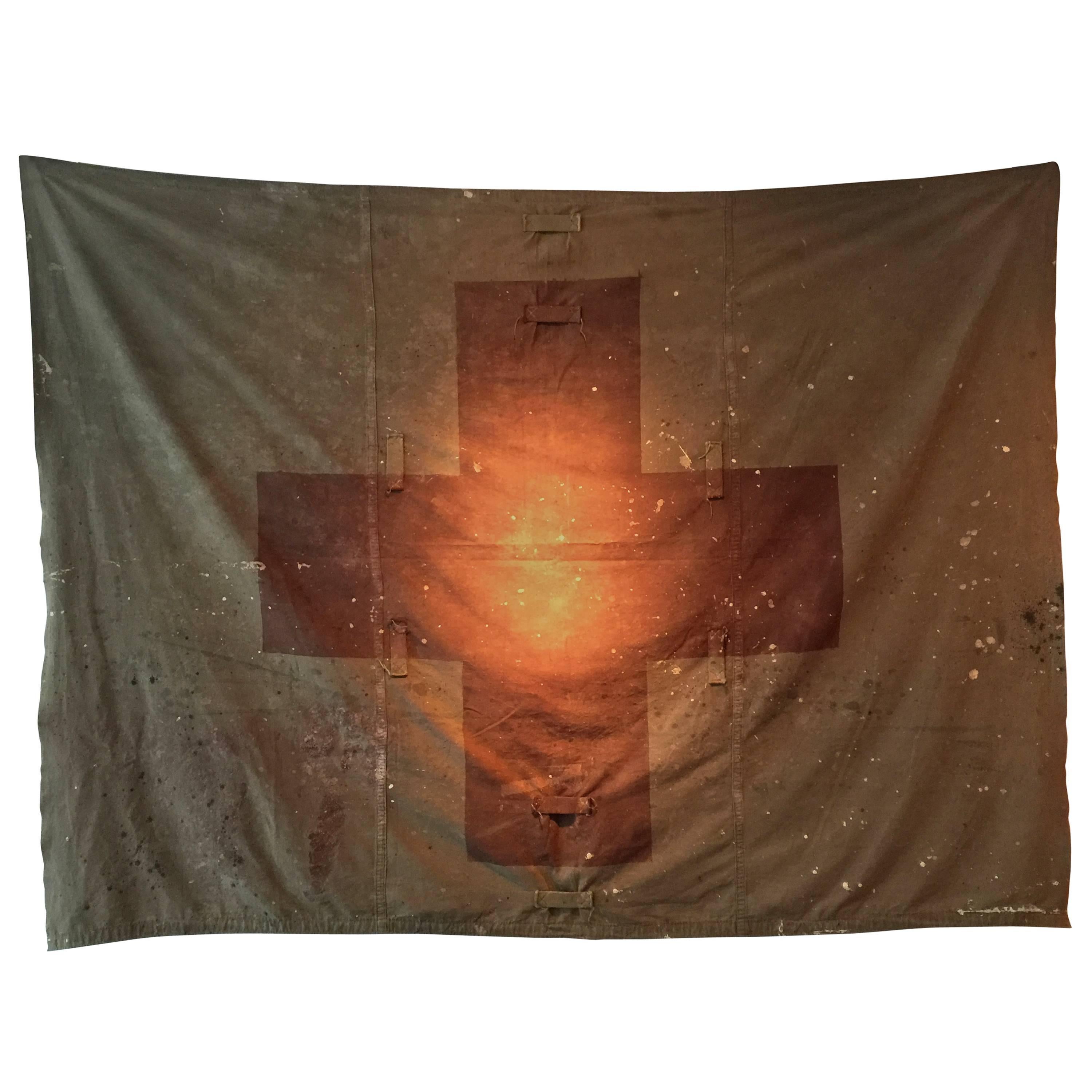 1950s Red Cross Tent Banner