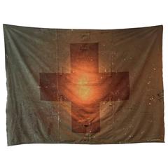 Vintage 1950s Red Cross Tent Banner