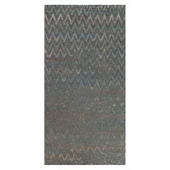 Alfombra contemporánea Ikat Arco Iris de lana hecha a mano por Doris Leslie Blau