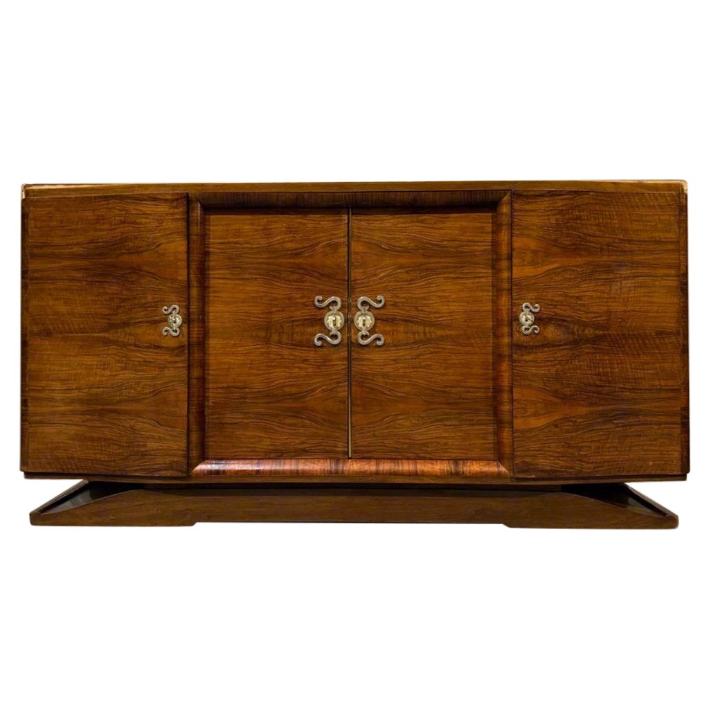 Art Déco sideboard  around 1940  walnut  surface refurbished For Sale