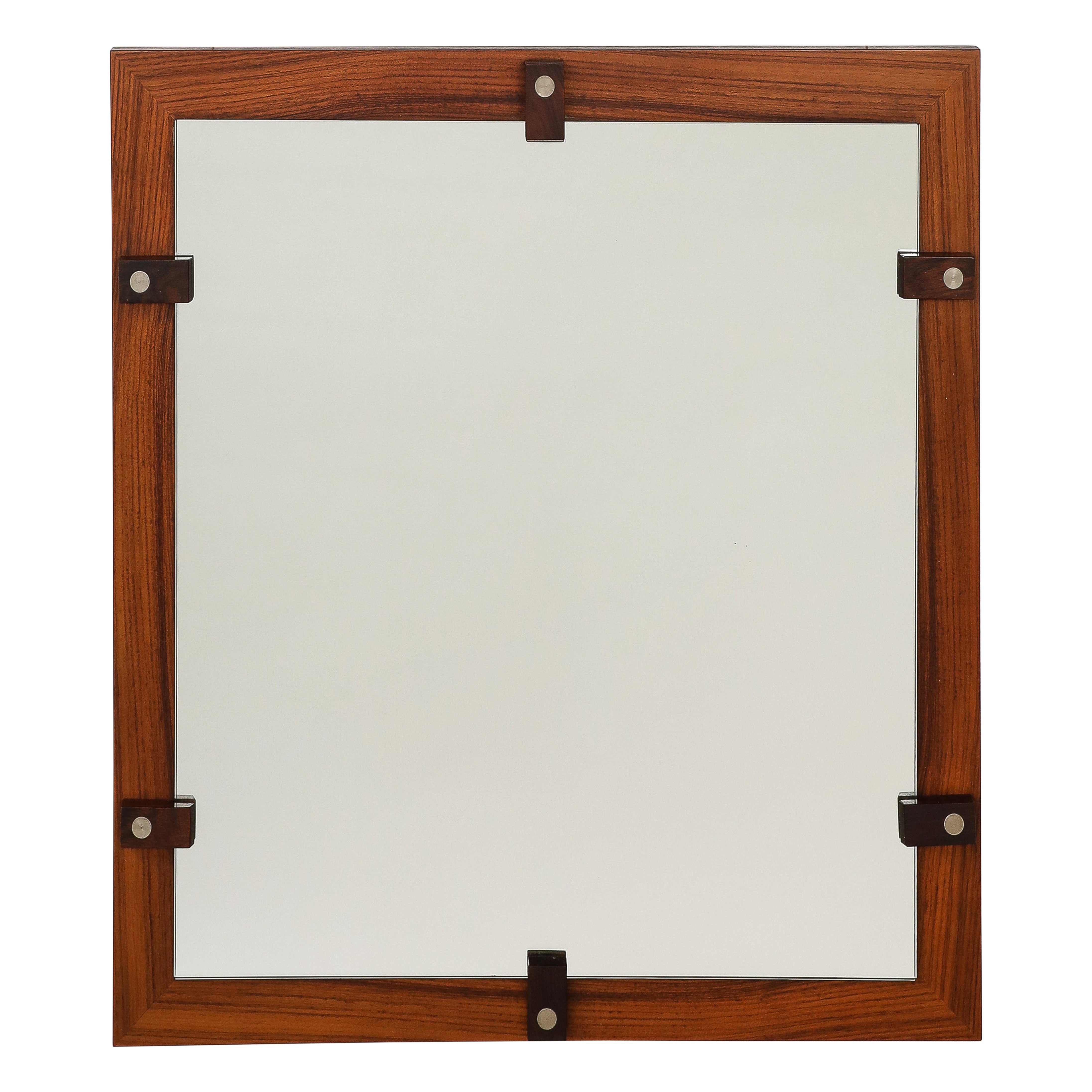 Georges Coslin Wood Wall Mirror, um 1960