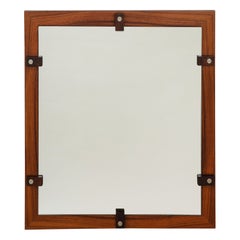 Georges Coslin Wood Wall Mirror, circa 1960