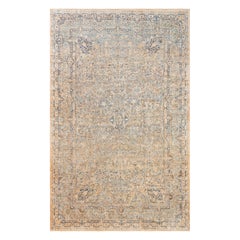 Doris Leslie Blauer authentischer persischer Kirman Handgefertigter Teppich aus Wolle