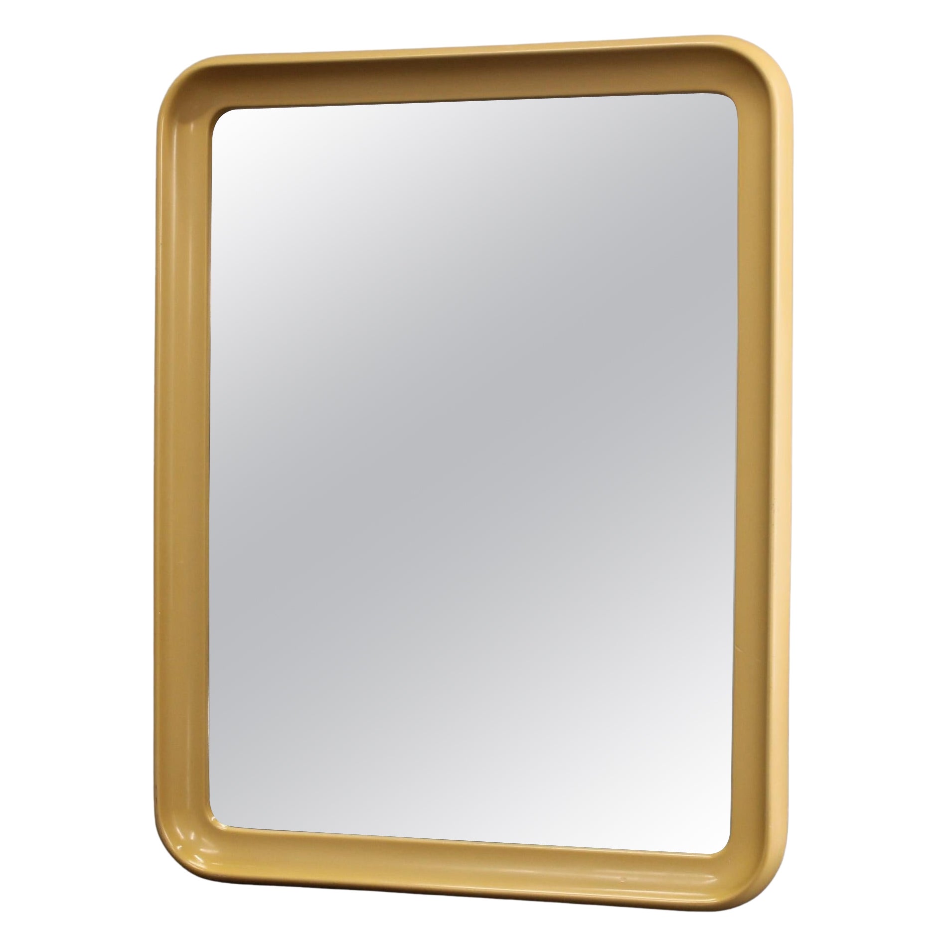 1970s Italian Rectangular Plastic Mirror
