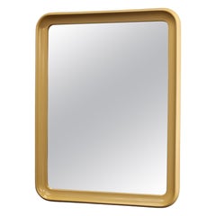 Vintage 1970s Italian Rectangular Plastic Mirror