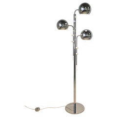 Three Tier Adjustable Chrome Floor Lamp 1970s