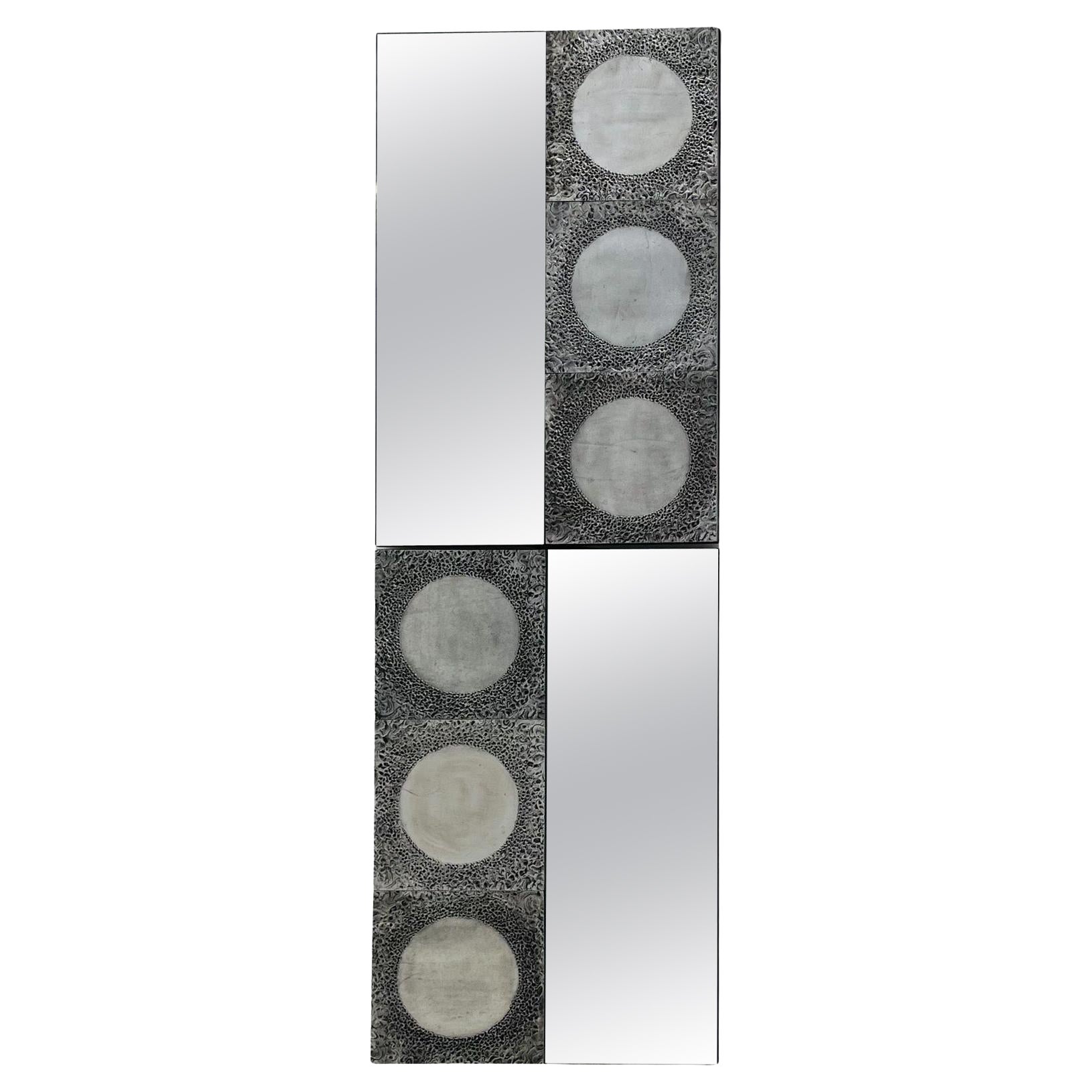 Ein Paar Spiegel aus Aluminiumguss von Garinei Bia im Angebot