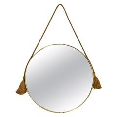 Miroir circulaire italien du milieu du siècle, 1960