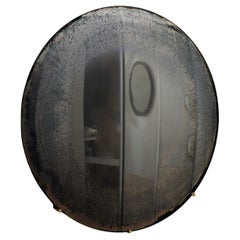 Limited Edition Gray Mist Sculptural Silver and Glass Mirror by Homa