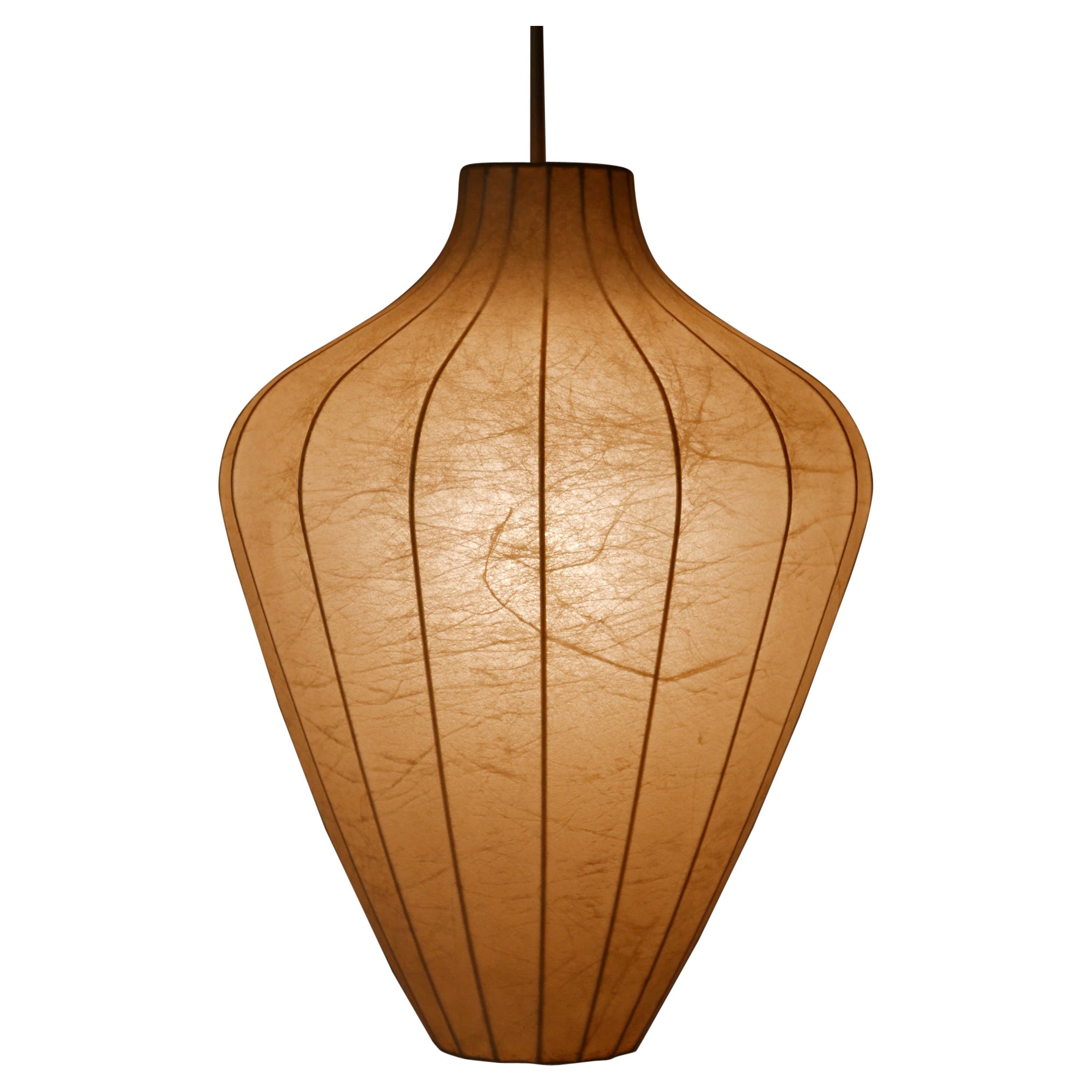 Rare Mid-Century Modern Cocoon Pendant Lamp or Hanging Light by Goldkant 1960s