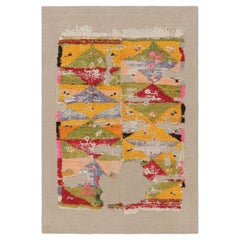 Tappeto turco vintage con motivi geometrici policromatici  Rug & Kilim