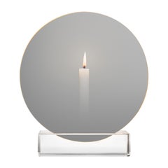 Bougeoir miroir "Spegla Crystal Clear" en verre avec miroir semi-transparent
