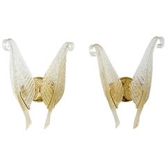 Vintage Exceptional Barovier and Toso Sconces