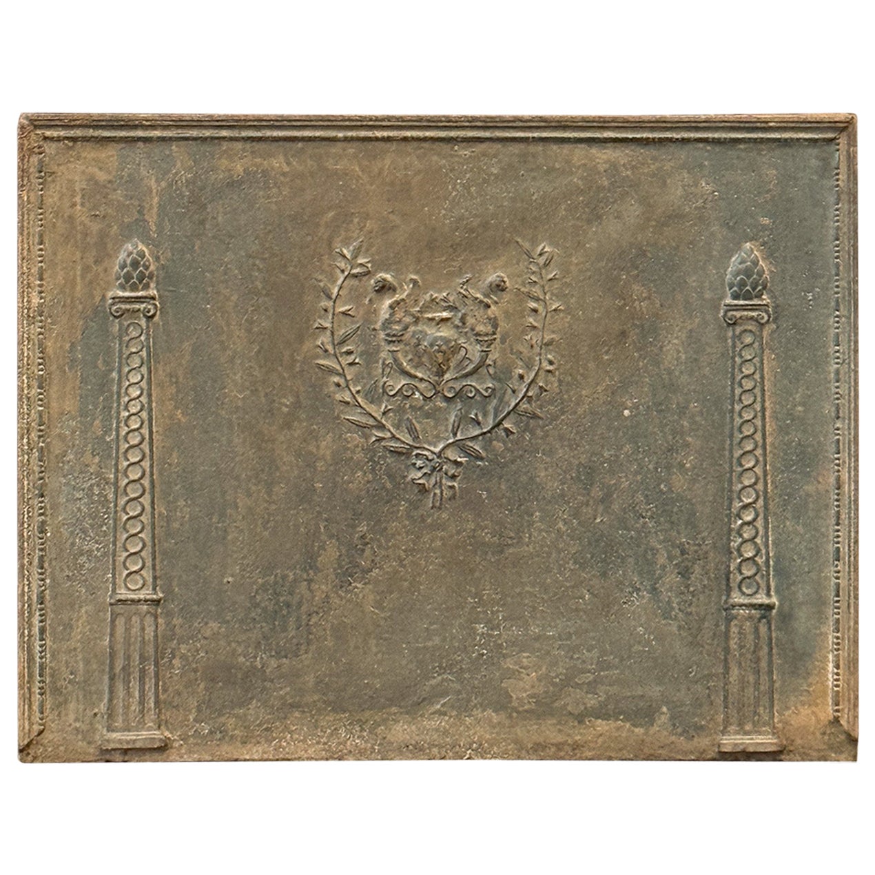 Plaque de cheminée néoclassique française, 18e - 19e siècle