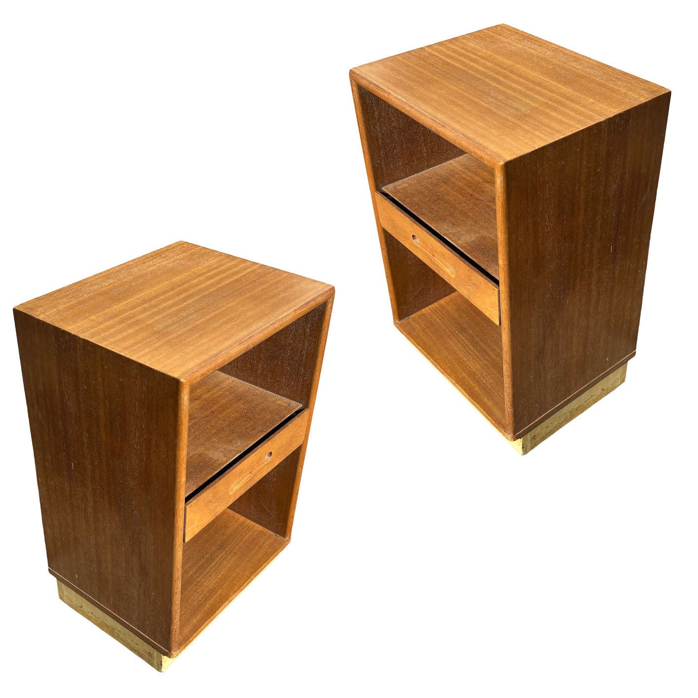 Pair of Teak Mid Century Nightstands by Edward Wormley for Dunbar