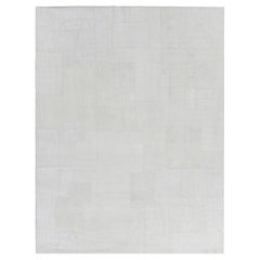 Kilim de patchwork moderno de Rug & Kilim en blanco con motivos geométricos apagados