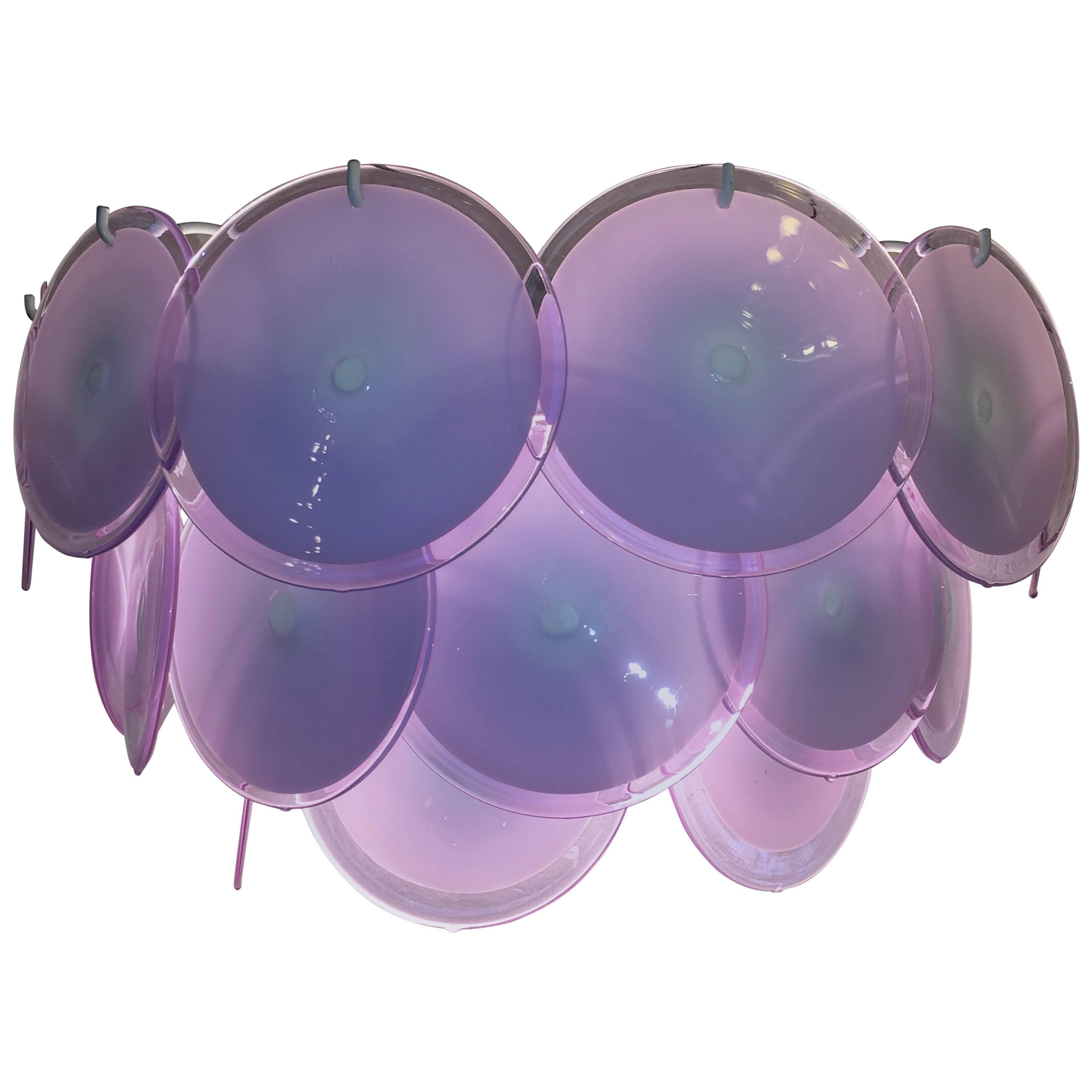 Pair of Vistosi Disc Murano Sconces, 1970s