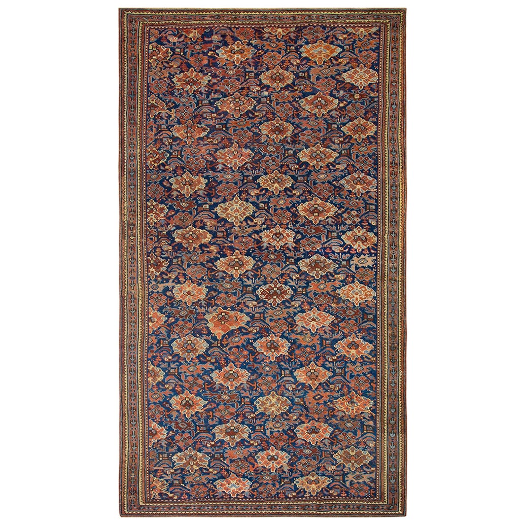 Tappeto Smyrna Oushak turco della metà del XIX secolo  7' 8" x 14' 4" in vendita