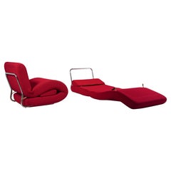 Coppia poltrone-letto mod. Poppy Antonio Citterio Paolo Nava per 4p Italy 1970