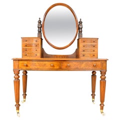 Antique Victorian Burr Walnut Dressing Table