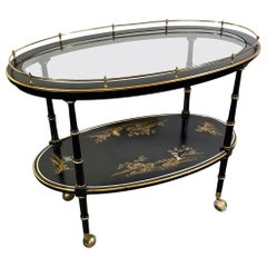 Two-Tier Chinoiserie Bar Cart