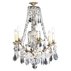 Maria Thereza Style Six Arms Glass Chandelier, 20th Century