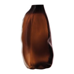 105 Ltr Forms 65 Brown soffiato in vetro unico oggetto decorativo di Vogel Studio