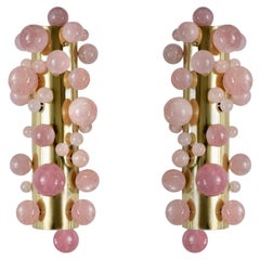 Pink Rock Crystal Bubble sconces By Phoenix