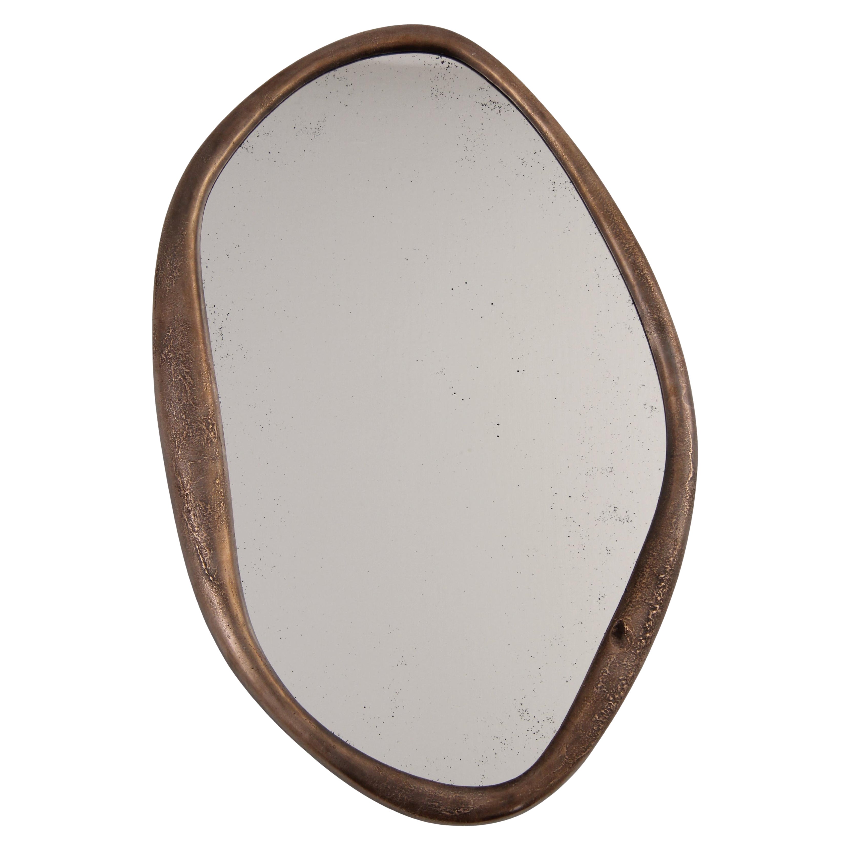Perfumer Extra Large Wall Mirror With Hand-Molded Bronze Frame by Vogel Studio