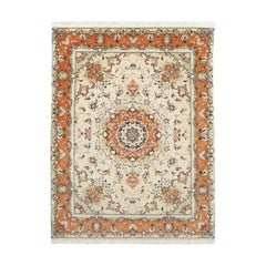 New Persian Tabriz Rug - Size:6'4x4'10