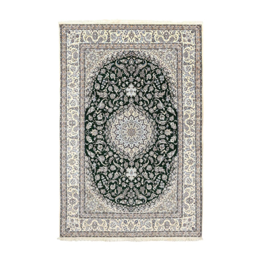 New Persian Nain Rug in - Size: 9'8x6'6