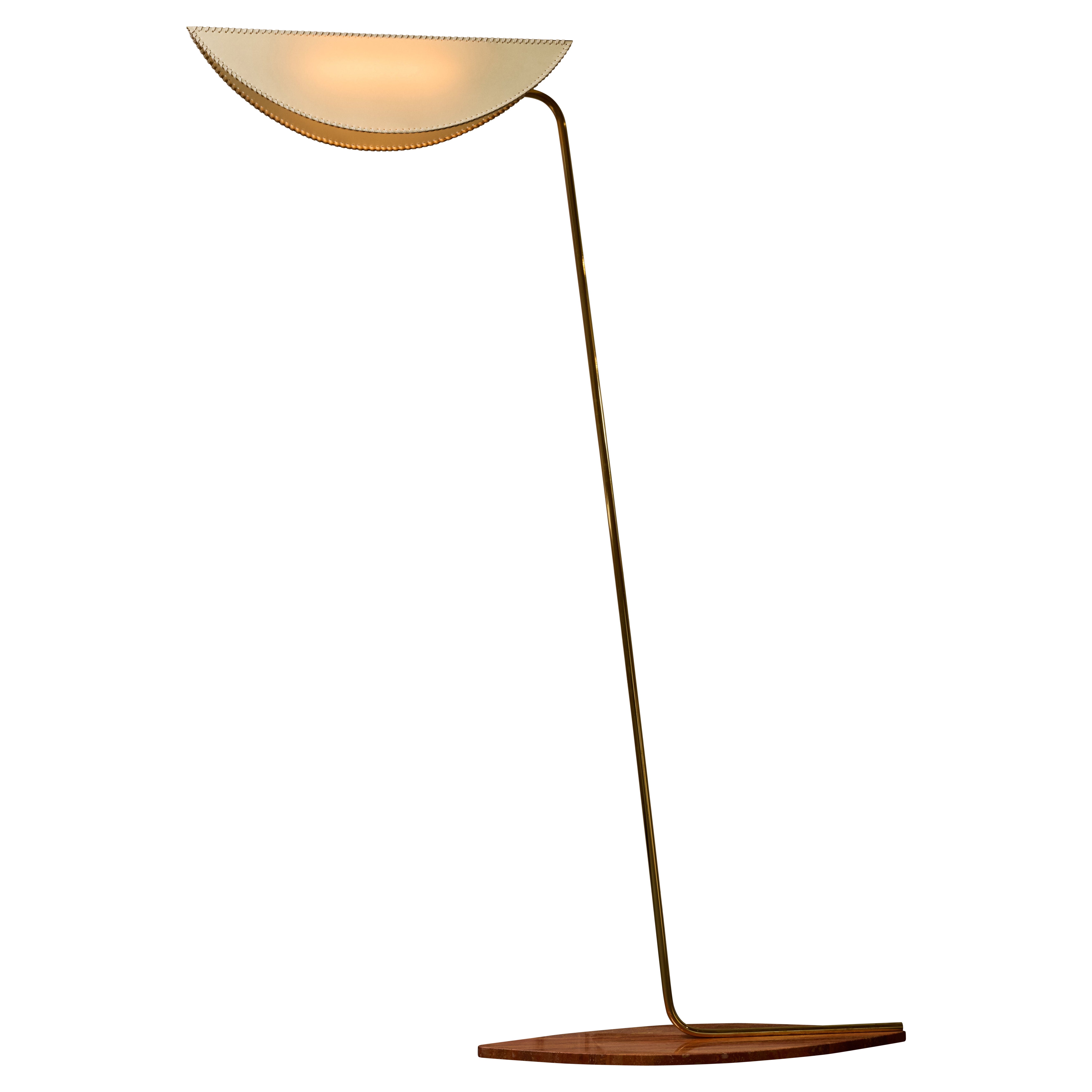 Floor Lamp in Marble, Brass and paper by Diego Mardegan