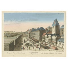 Veduta ottica di Vienna colorata a mano (Rotenturmstrasse e Leopoldstadt), 1780 ca.