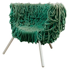 Verhelma chair by Fernando and Humberto Campana for Edra, Green Rope, Aluminium