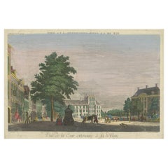 Vue optique colorée à la main de Buitenhof, La Haye, par Jacob Wagner, vers 1760