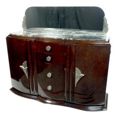 Französisches Sideboard mit Spiegel Art Deco, 1930er Jahre