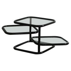Coffee table with adjustable tops, in the style of Milo Baughman, 1970s