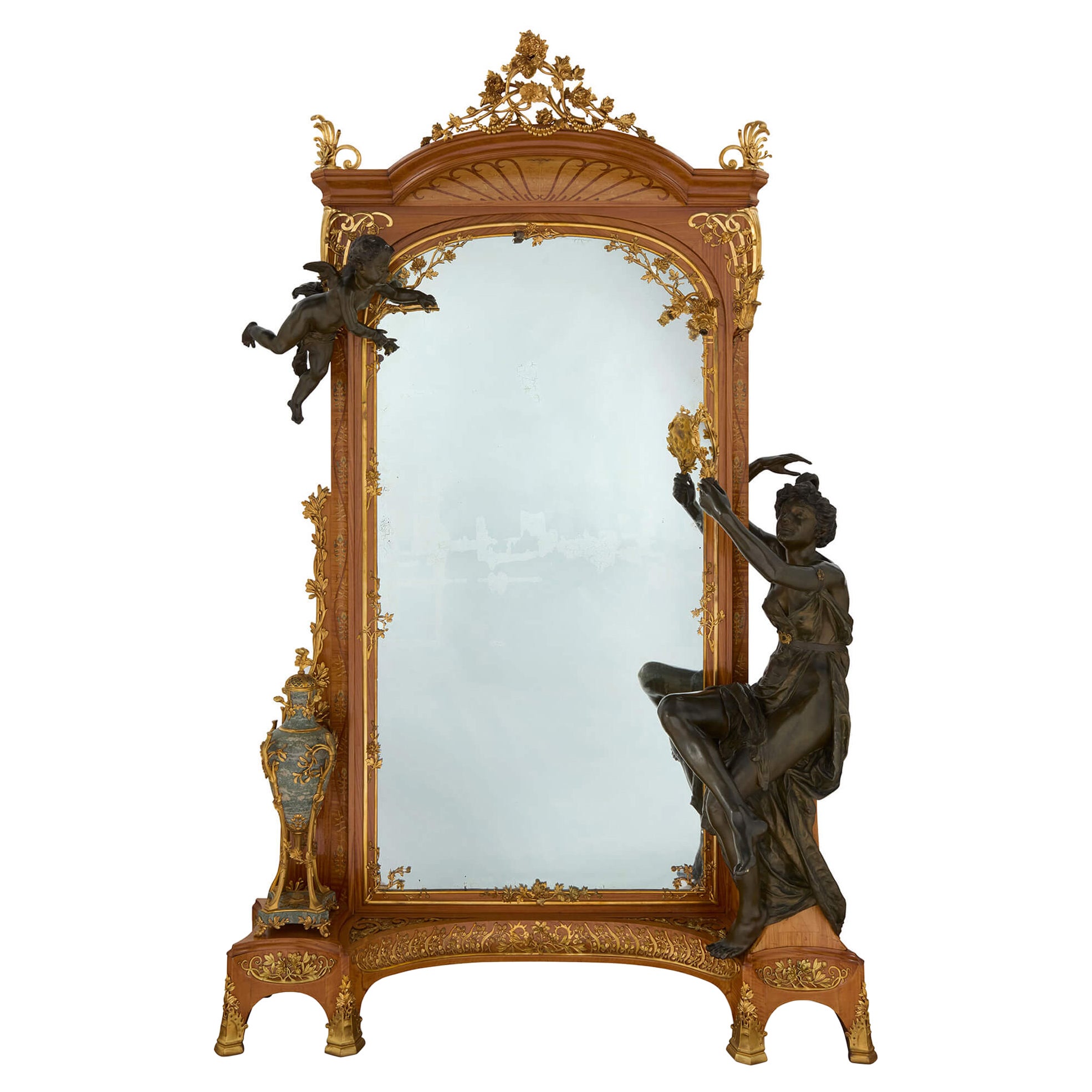 Grand Psyche", Monumentaler Jugendstil-Spiegel von Maison Millet im Angebot
