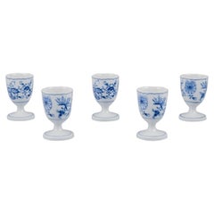 Vintage Meissen, Germany. Blue Onion pattern. Five egg cups in porcelain.