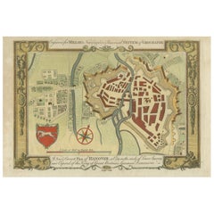 Dekorative Karte von Hannover, Niedersachsen von Lodge, ca. 1785