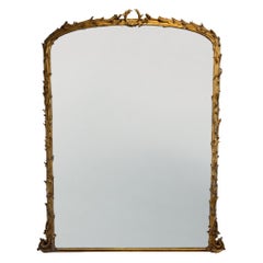 Huge Giltwood French 19th Century Mirror, Original Glass