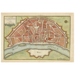 Plan de la ville de Cologne coloré à la main par Nicolas de Fer, 1705