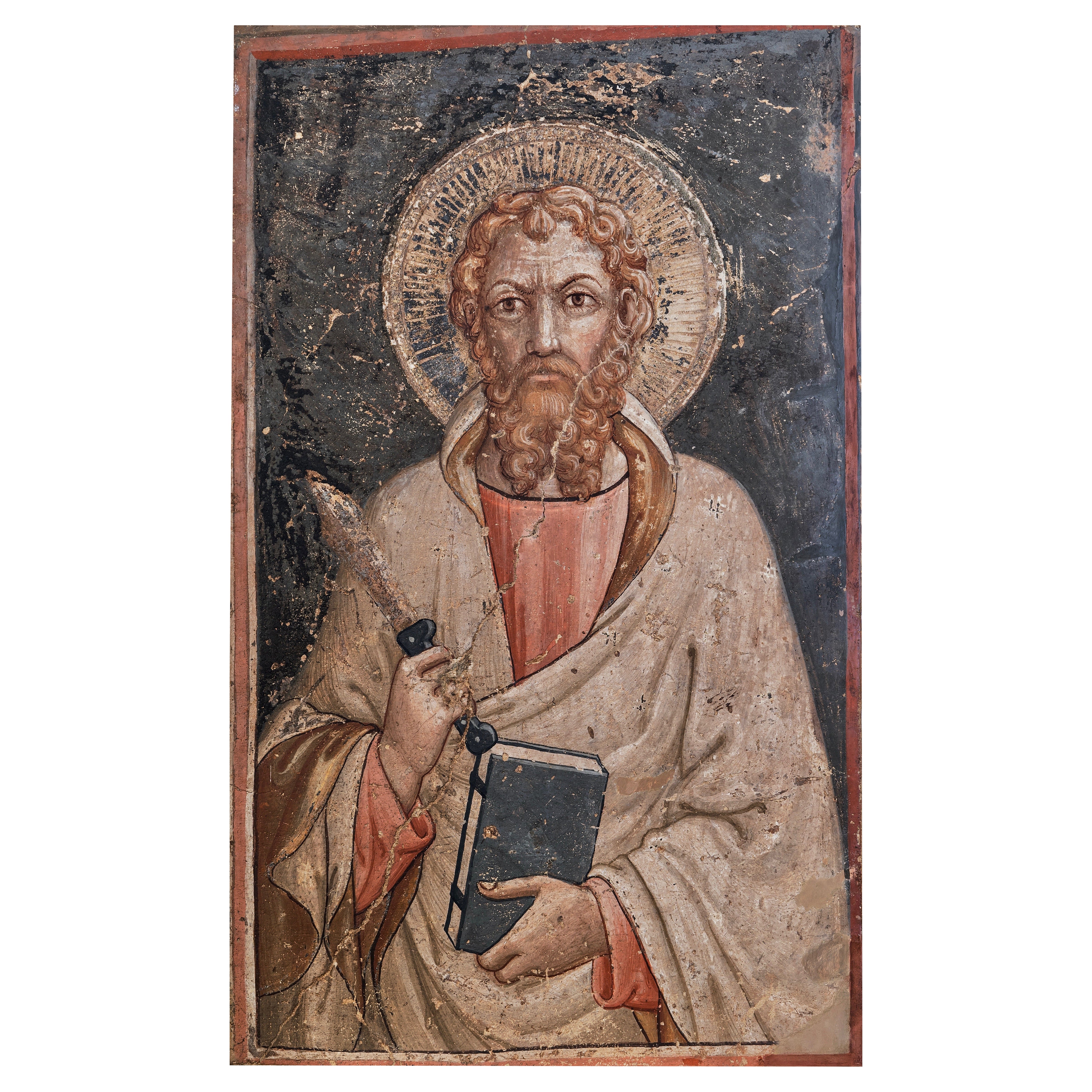 Circle of Pietro Cavallini - St. Bartholomew - 14th century Fresco