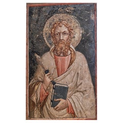 Circle of Pietro Cavallini - St. Bartholomew - 14th century Fresco