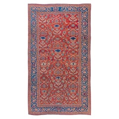 Doris Leslie Blau Antique Persian Sultanabad Red Botanic Handmade Rug