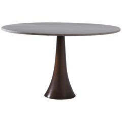 Tavolo in bronzo e marmo di Angelo Mangiarotti per Bernini, Italia 1959