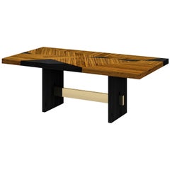 Geometry Table, Ebonized Sikomoro Top, Handcrafted in Portugal by Duistt