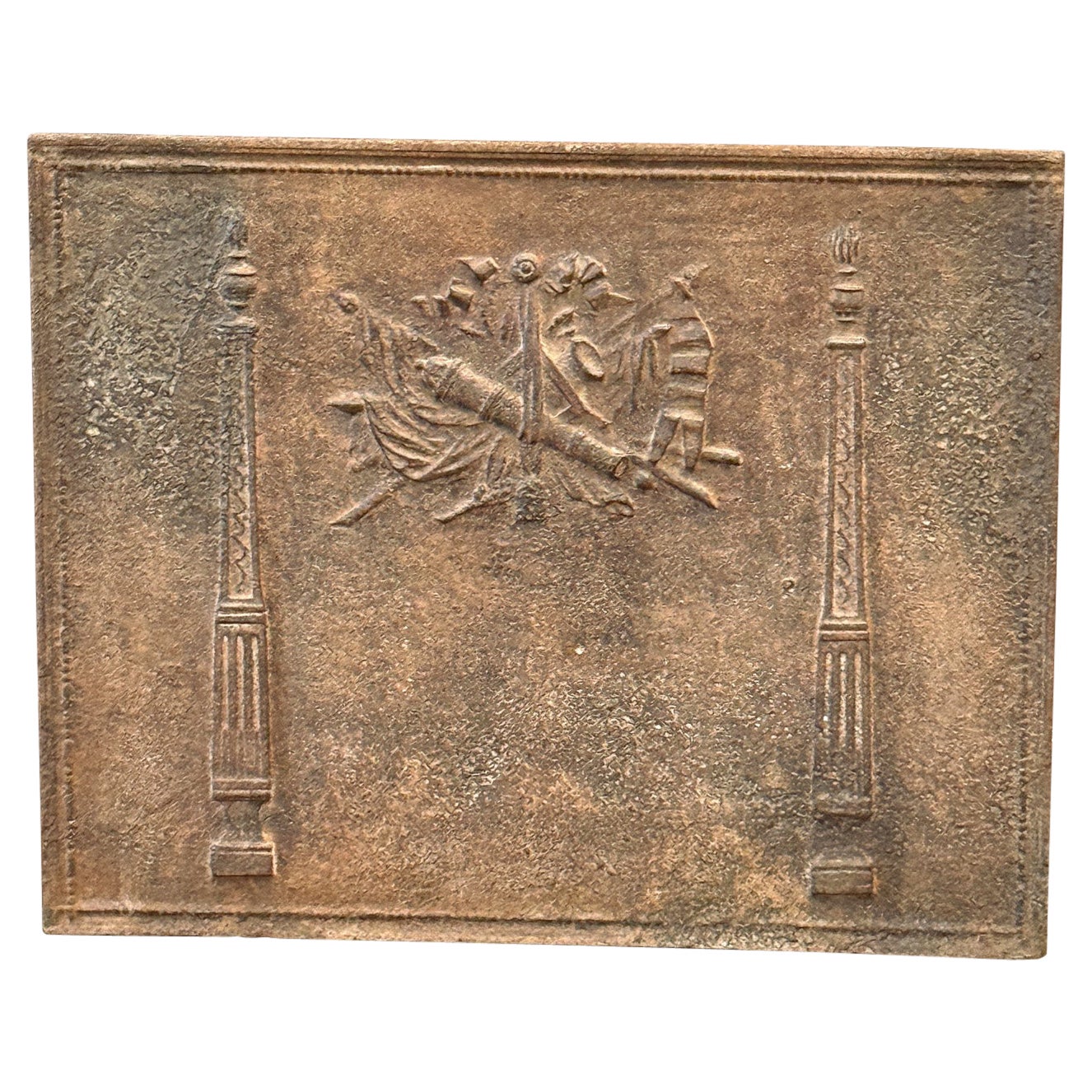 Plaque de cheminée d'époque néoclassique française, 18e-19e siècles