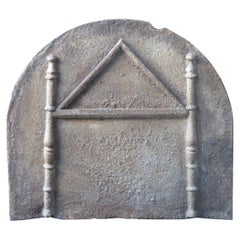 French Gothic Period 'Pillars and Pediment' Fireback / Backspash, 16th Century