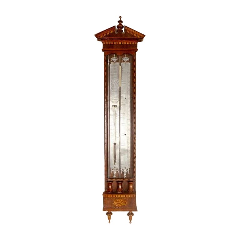 J. M. Pagani Barometer From the 19th Century in Walnut Case